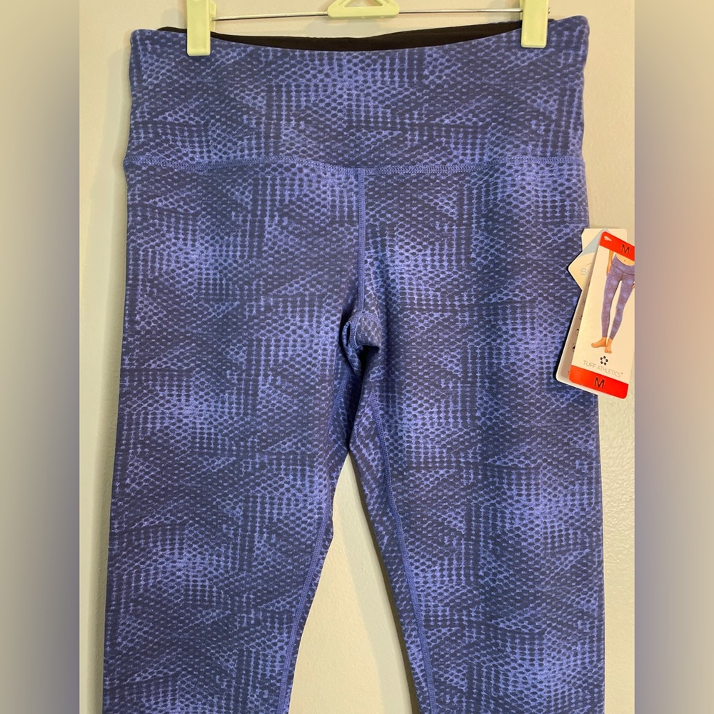 TUFF ATHLETICS Womens High Waisted Legging with Pocket SZ/Med Blue NWT UPF 40+ - Picture 2 of 11